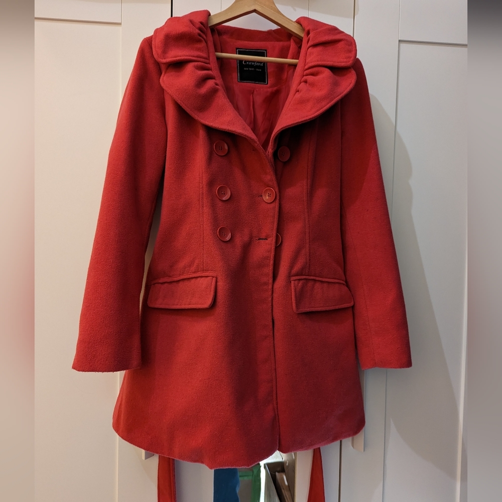 Lane Crawford pink pea coat